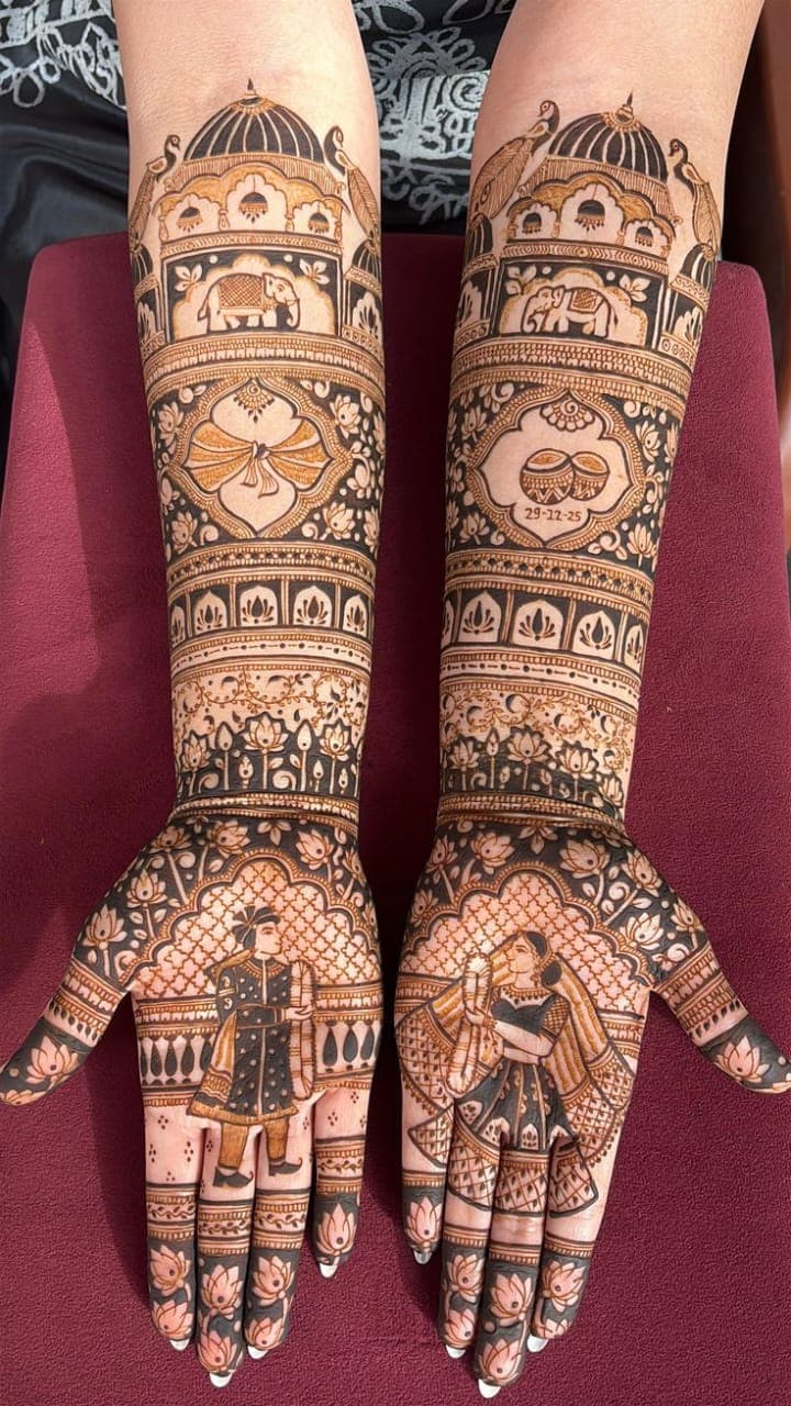 Intricate festive mehndi