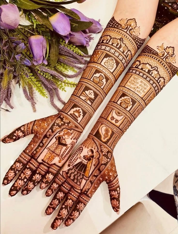 Elegant arabic style mehndi